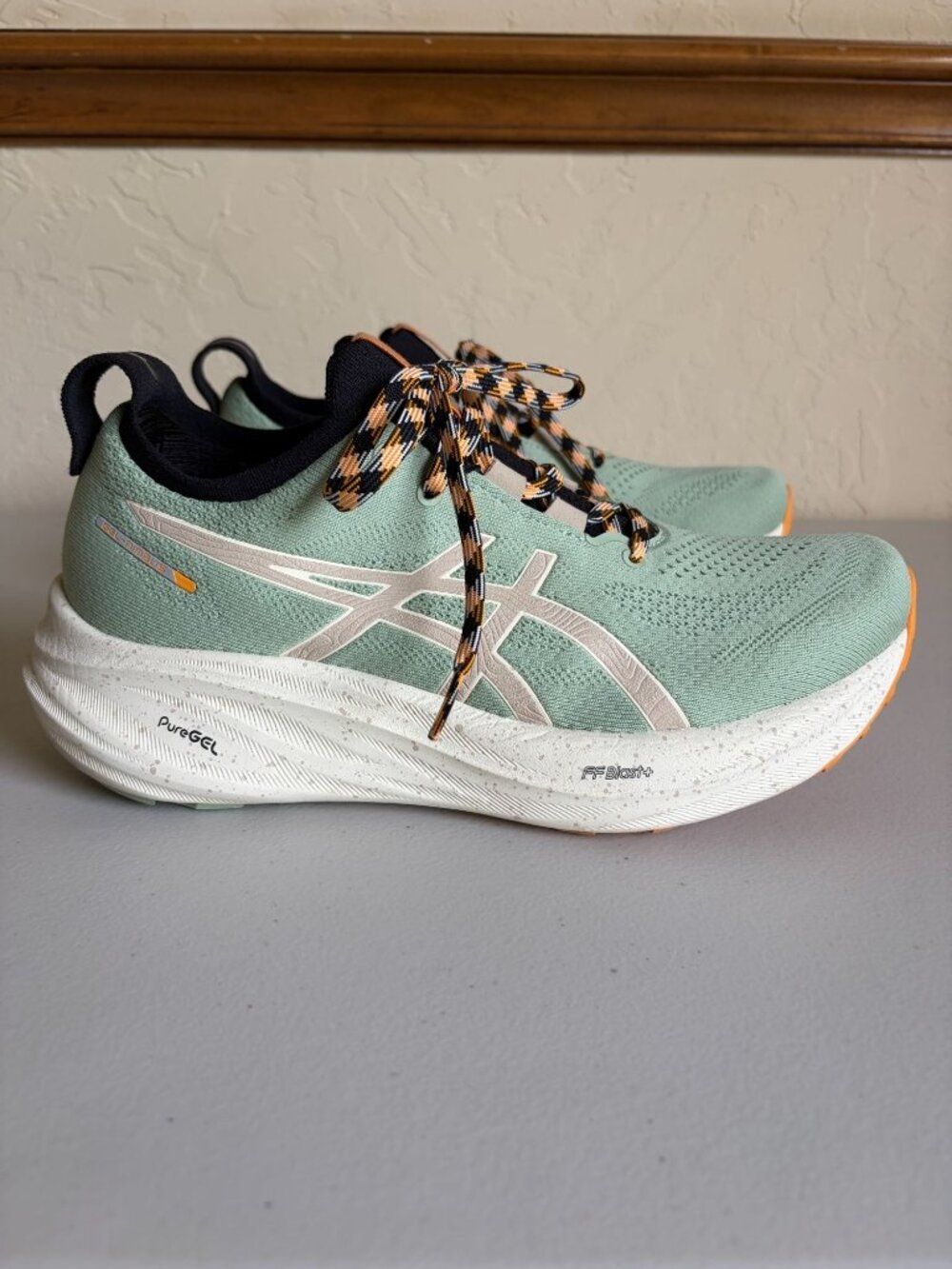 ASICS Gel-Nimbus 26 TR Trail Running Shoes Men's US8 Nature Bathing Fellow Yello
